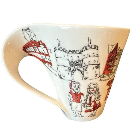 Villeroy & Boch 1748 Right Twisted Handle Coffee Mug Cup Landmarks Koln Germany - Picture 2 of 11